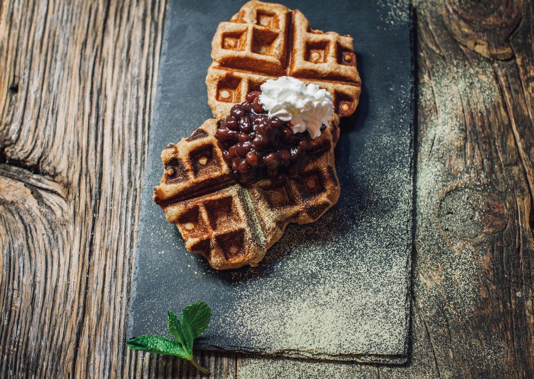 Whole Wheat Waffle on the brunch menu<br>